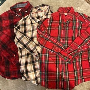 Lot of boys Gymboree Christmas dress shirts